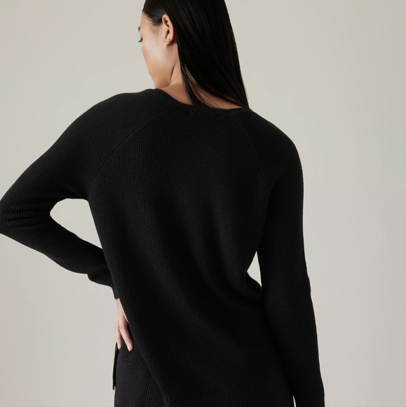 Athleta Hanover wool blend Sweater black XS - Picture 2 of 8